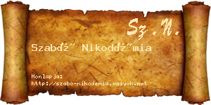Szabó Nikodémia névjegykártya